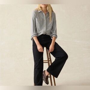 Faherty Legend Sweater Shirt Women’s Long Sleeve Button Up Flannel Cozy Large